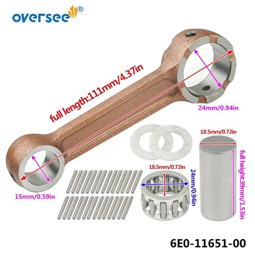 Kit de varilla de conexión 6E0-11650-00 para fueraborda Yamaha 2T 4HP 5HP 6HP 8HP 677-11650 - Imagen 2 de 5