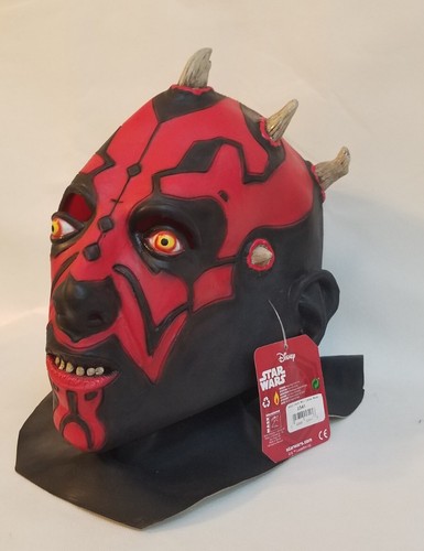 Star Wars Darth Maul Deluxe Latex Mask ADULT Hand Painted Disney Halloween - Picture 2 of 5