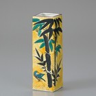 Kutani ware porcelain Japanese flower Vase Yoshida-ya Bamboo Tree sparrow Japan