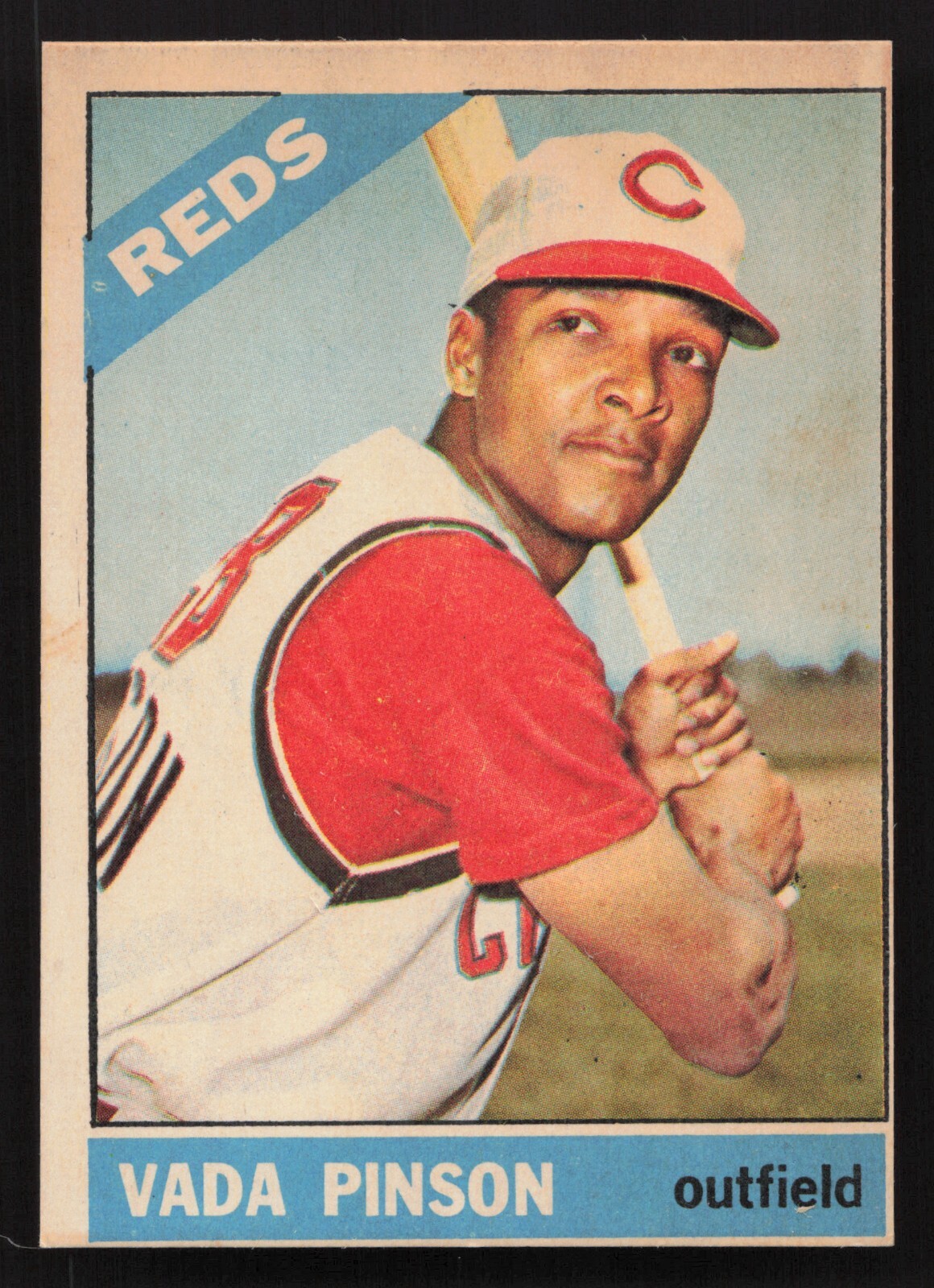 1966 Topps Venezuelan Vada Pinson #180 - Cincinnati Reds - Vintage PR/FR