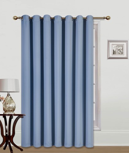 1 SOLID GROMMET PANEL THERMAL BLACKOUT WINDOW PATIO DOOR CURTAIN X-WIDE 84" LONG - Picture 59 of 101