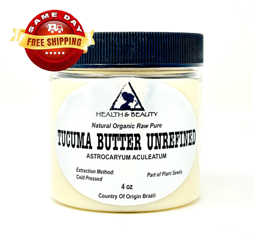 TUCUMA BUTTER UNREFINED ORGANIC by H&B Oils Center VIRGIN NATURAL RAW PURE 4 OZ - Picture 11 of 13
