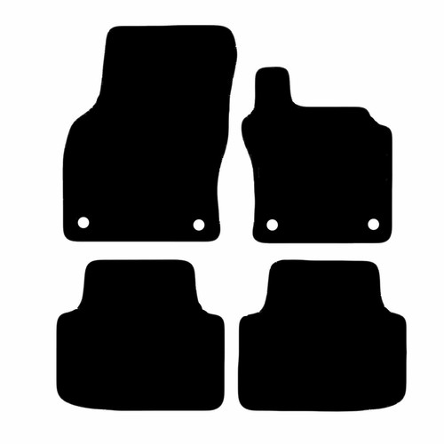 Volkswagen Passat 2015 Onwards Tailored Carpet Car Floor Mats in Black