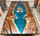 Buy Epoxy Resin River Dining Table Console Bar Mid Century Modern Arts Furniture