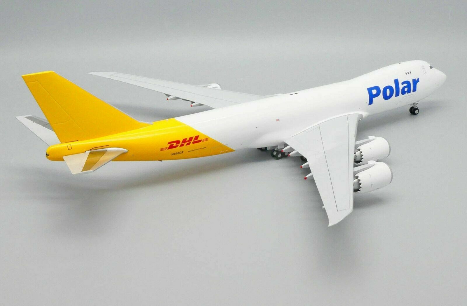 JC Wings 1:200 Polar Air Cargo (DHL) Boeing B747-8F N858GT Diecast ...