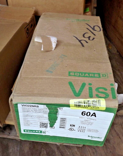 VH322NRB Square D VH Disconnect 240V ACV 60A Fusible - Picture 2 of 3