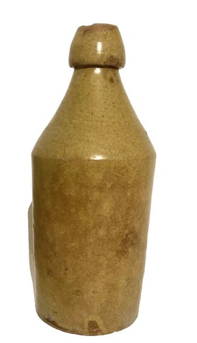 19th Century American Rice & McKinney's Salt-Glazed Stoneware Rootbeer Bottle - Picture 2 of 6