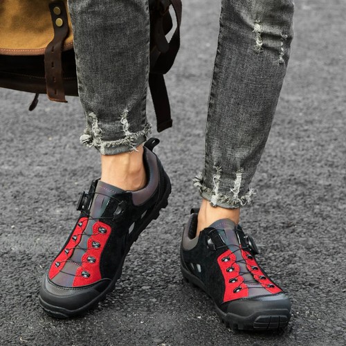 Men's MTB Cycling Shoes Breathable Trekkiing Wearable Gravel Road Bike Sneakers - Picture 18 of 28