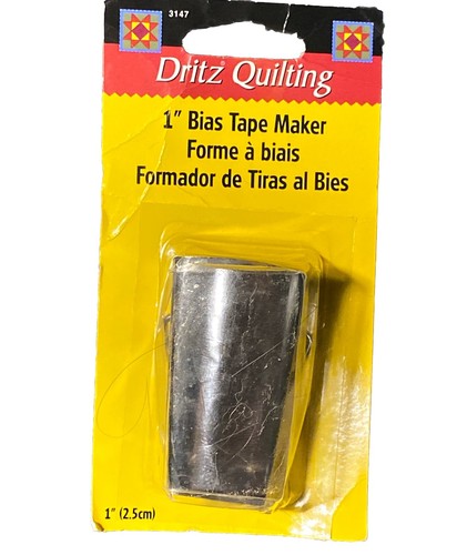 VINTAGE Dritz Quilting Tool - 1” Bias Tape Maker Item # 3147 Fabric 1998 NEW NOS