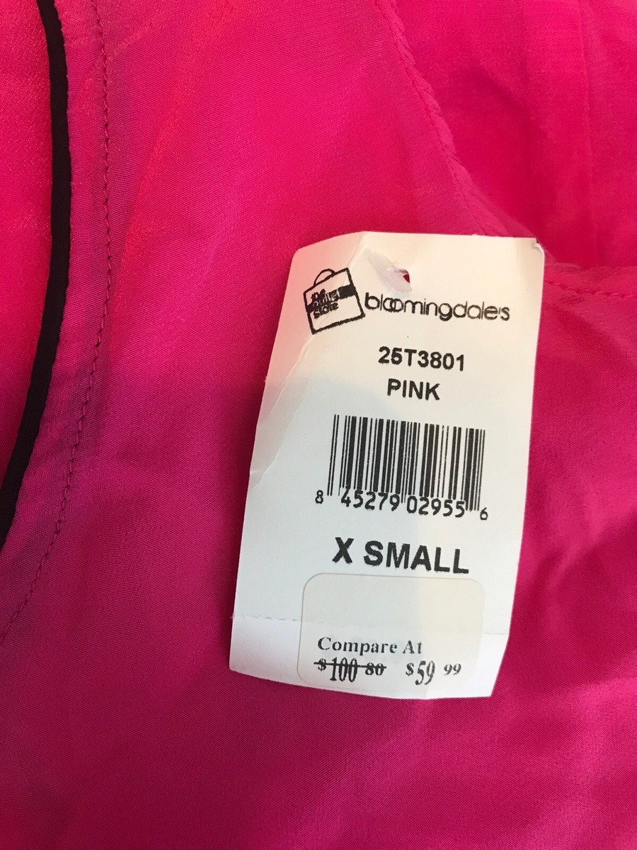 Greylin Anthropologie 100% Silk Pink Black Tank Top Camisole Size