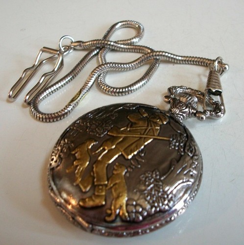 Men's Fishing, Truck, Hunting, Train, Golf, Dad Etc Clip On Pocket Watch & Chain - Picture 46 of 170