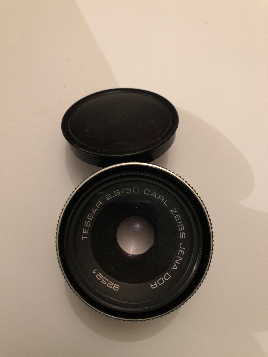 CARL ZEISS JENA DDR 92521 Tessar 2.8 50mm Lens With Hoya HMC 49mm