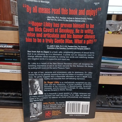 Sex from AAH to Zipper : A Delightful Glossary of Love by Roger W. Libby (1995, - Picture 2 of 9