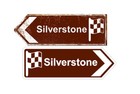 COMPATIBLE WITH SILVERSTONE Tourist Style Metal MOTORSPORT Man Cave Garage Sign