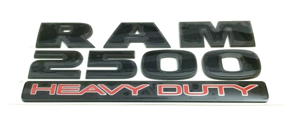 RAM 2500 2015-2018 guardabarros delantero de alta resistencia plano negro placa de identificación emblema nuevo OEM Foto 2 de 4