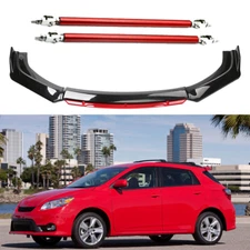 Front Bumper Lip Body Kit Splitter Spoiler Glossy Black Red For Toyota Matrix