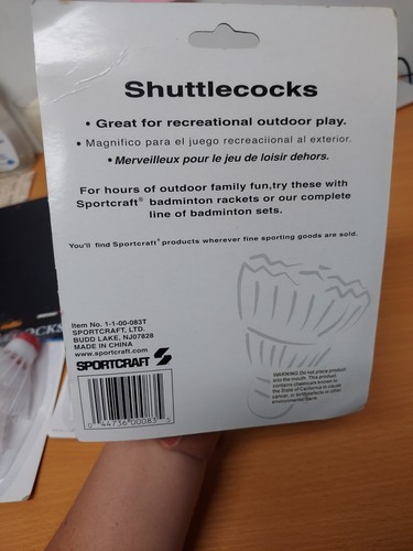Plastic Shuttlecocks 6-pack Of White Badminton Birdies - Picture 6 of 6