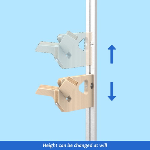 6-Roll Metal Rail Rack for Vinyl Roll Media, Height Adjustable Rod-Free Bracket - Picture 5 of 6