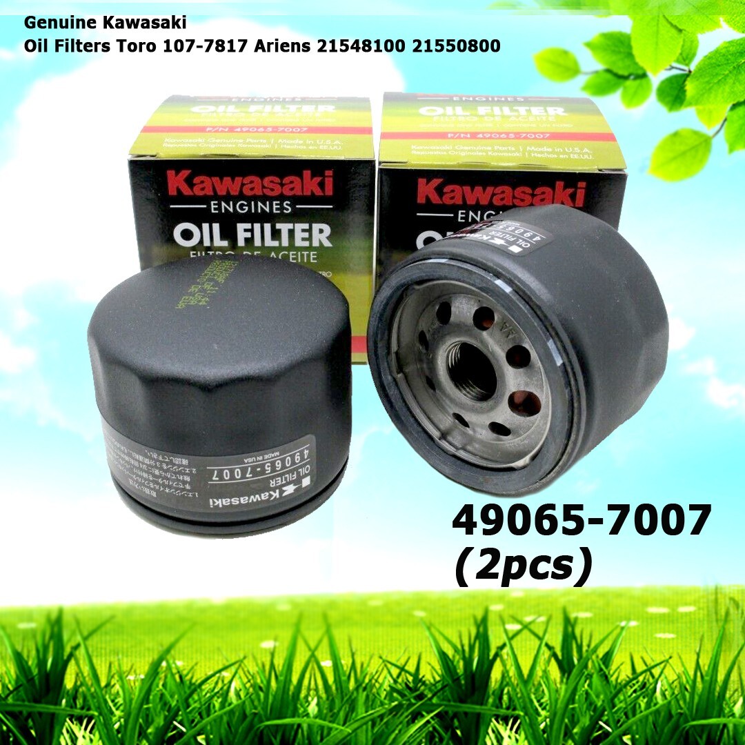 2 Genuine Kawasaki 49065-7007 49065-0736 Oil Filters Toro 107-7817