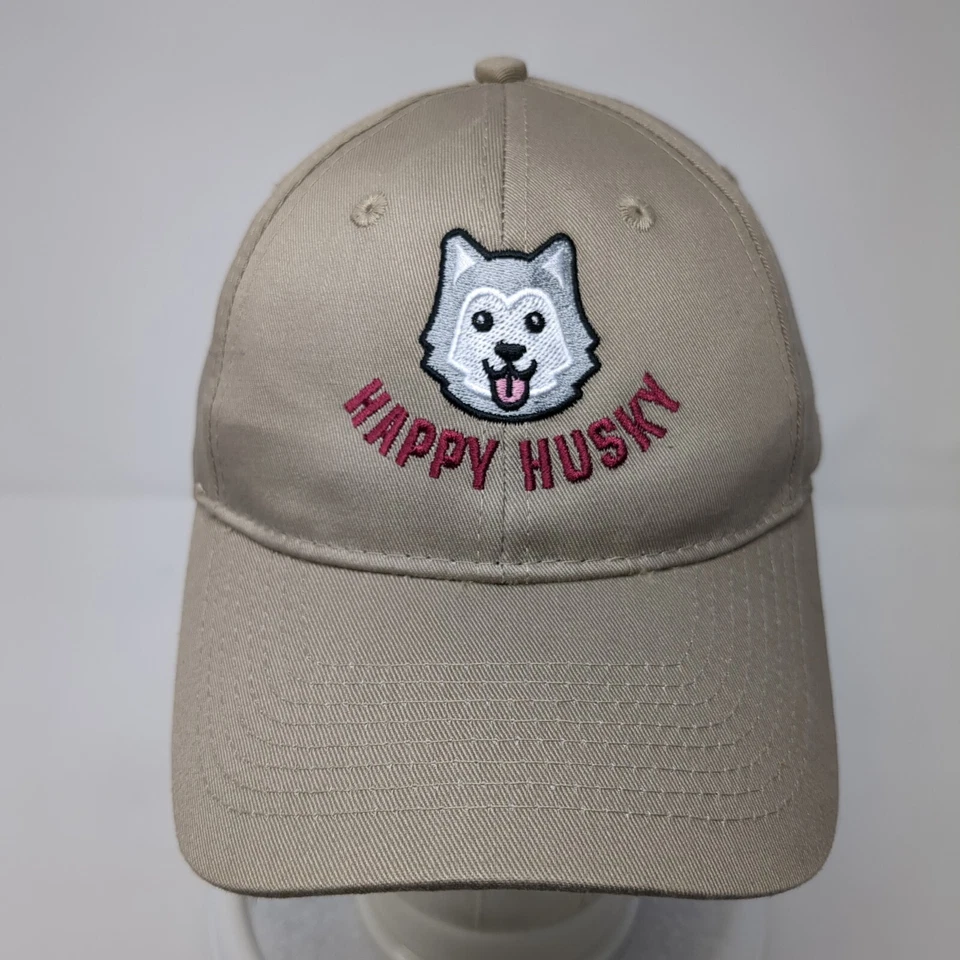 Sombrero Happy Husky Strapback Bronceado Talla Única Bordado Port & Company Foto 2 de 4