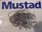 50 ~Mustad 4/0 Spinnerbait Mold Hook 32608N Nickel (Silver) Round Bend