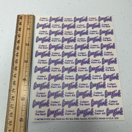 VINTAGE Lisa Frank Sticker Sheet - Polka Dot Poodles Sunglasses Hearts - S119 - Picture 3 of 8
