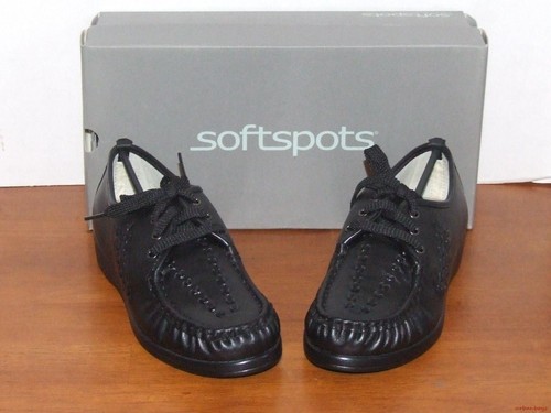 Soft Spots Bonnie Lite Schwarz, Taupe, Knochen oder Wein Leder Halbschuhe Schuhe - Bild 6 von 12