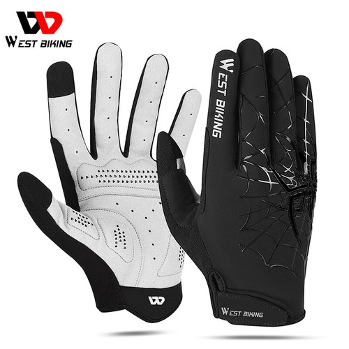 WEST BIKING Fahrrad Vollfinger Handschuhe Touchscreen Sport Fahrradhandschuhe Fäustlinge - Bild 2 von 19