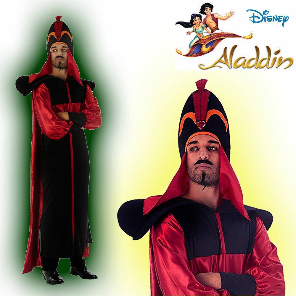 Disney Aladdin Mens Jafar Evil Sorcerer Halloween Costume Adult (Std)  Licensed