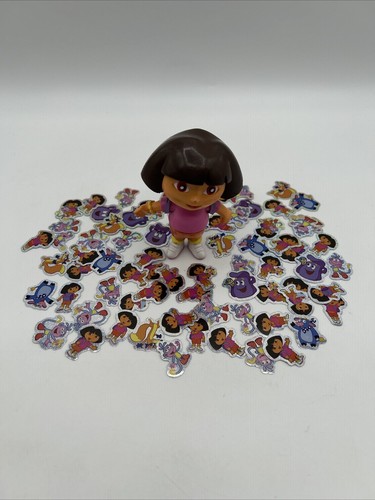 Dora The Explorer PVC Figure 2.5" Toy Viacom 2009 WITH Glitter Sticker LOT - Picture 3 of 20