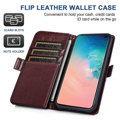 For Samsung Galaxy S10/S10e/S10 Plus/S9/S8+ Case Leather Wallet Cover /Accessory - Picture 31 of 37