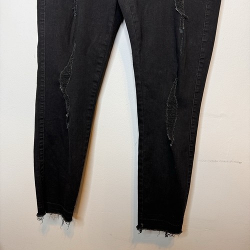 Judy blue 1XL Black Distressed Jeans Women Tears Torn Destroyed Skinny - Picture 4 of 6
