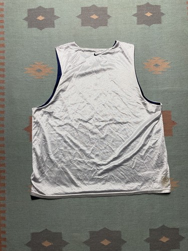 Vintage Nike tank top mesh basketball jersey reversible center swoosh check XXL - Picture 4 of 11