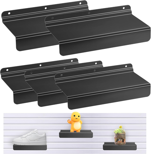 Slatwall Shelves Slatwall Panel Accessories Floating Slat Wall Shelf 5 Pcs - Picture 12 of 12