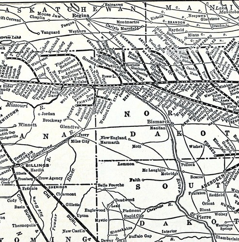 1941 LaSalle Map Great Northern Railroad St Paul Duluth MN Fargo ND Billings MT - Picture 3 of 3