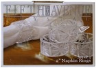 FIFTH AVENUE CRYSTAL 2" NAPKIN RINGS Set of 4 NEW In Open Box CIB Essex 5th Ave