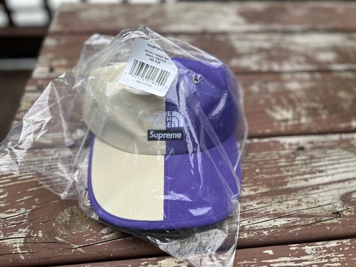 SUPREME The North Face Split 6-Panel Hat:Tan & Purple, NWT, AUTHENTIC|One Size - Picture 13 of 21
