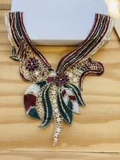 One Piece Floral Embroidered Collar Applique for Sewing/Bridal/Crafts/CL02