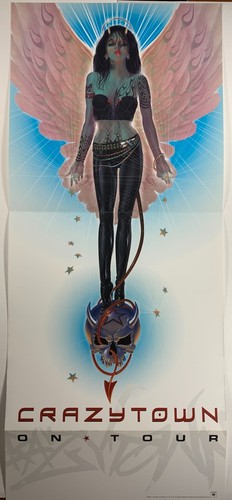 CRAZY TOWN Darkhorse ORIGINAL 12x28 PROMO Flat POSTER / Tour Blank 2 Sided - Picture 1 of 2