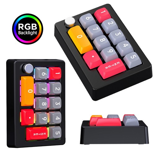 Mini Gaming Keyboard Fully Hot Swappable Mechanical Gaming Keyboard with Knobs - Bild 6 von 20
