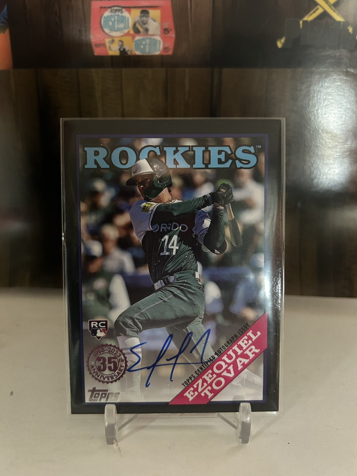 2023 Topps Update- 1988 Topps Autograph Black Ezequiel Tovar 88AU-ET sn/199