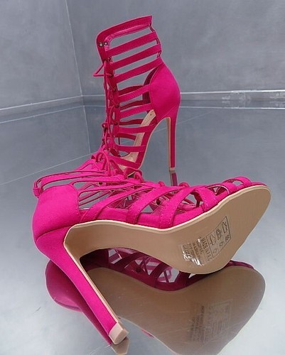 GoGo Original Tacones Altos Corsé Botas Sandalias Fuxia 36 - Imagen 7 de 7