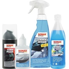 SONAX WinterFitSet XL, 4-teilig Frostschutz,Enteiser & Gummipfleger