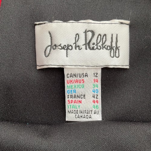 Joseph Ribkoff Dress Womens Size 12 Red Cap Sleeve Zipper Detail - Picture 8 of 11