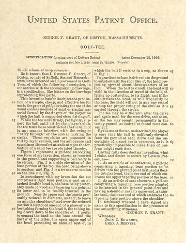 Official Golf Tee US Patent Art Print - 1899 Vintage Golf Accessory - Antique 38 - Picture 2 of 3