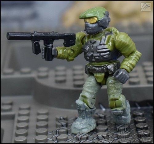 MINIFIGURA MARINA HALO MEGA BLOKS VERDE UNSC 97006 CYCLOPS JUNGLE STRIKE - Imagen 2 de 5