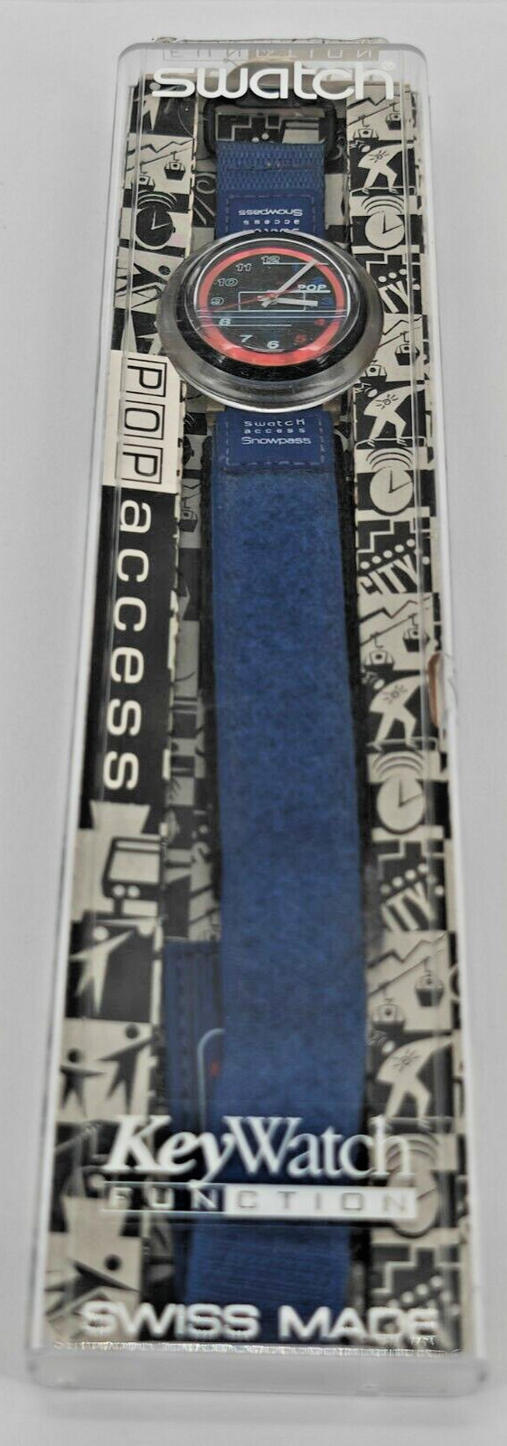 Swatch Keywatch Function Swiss Made Wristwatch Qu… - image 7