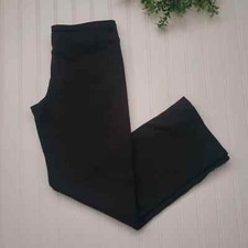 Prana Black Straight Leg Crop Pull On Pants sz Med
