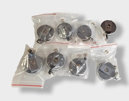 (8 Stück) Schwerlast Metall einziehbare Abzeichen Rolle mit Stahlseil Kabel für ID - Bild 1 von 7