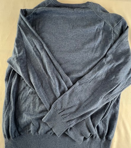 Polo Ralph Lauren Pullover Herren XXL Blau Langarm Pullover Pima Baumwolle V-Ausschnitt - Bild 8 von 8